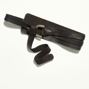 Free People Leather Waltz Waist Belt Size S/M